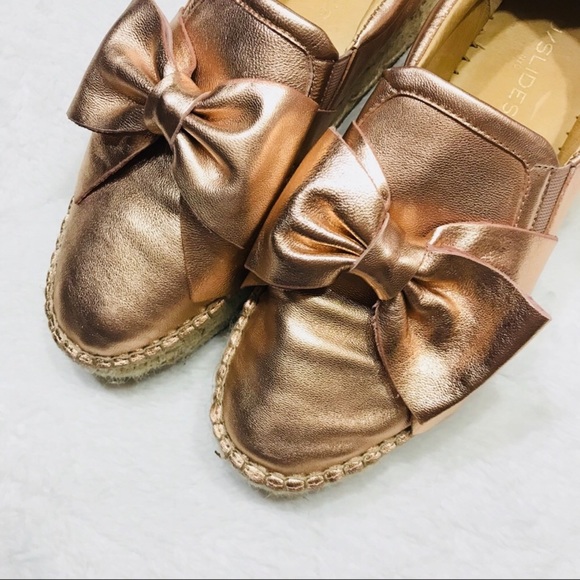J Slides metallic bow espradille slides - Picture 4 of 6